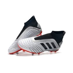 adidas Predator 19+ FG Zapatos - Plata Negro Rojo_11.jpg
